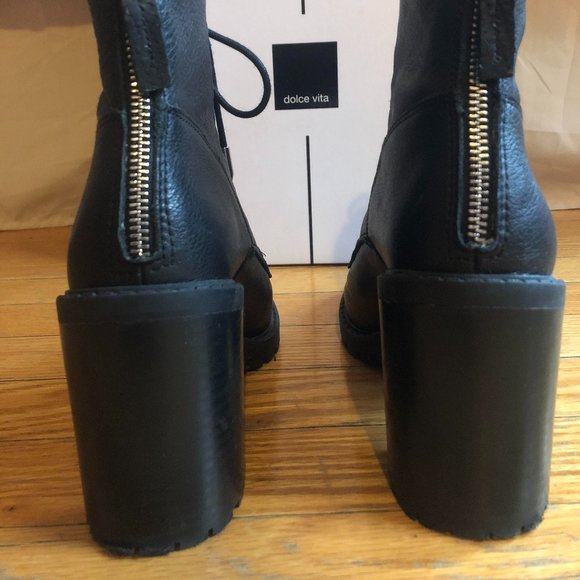 Dolce Vita Black Leather Norma Boot 